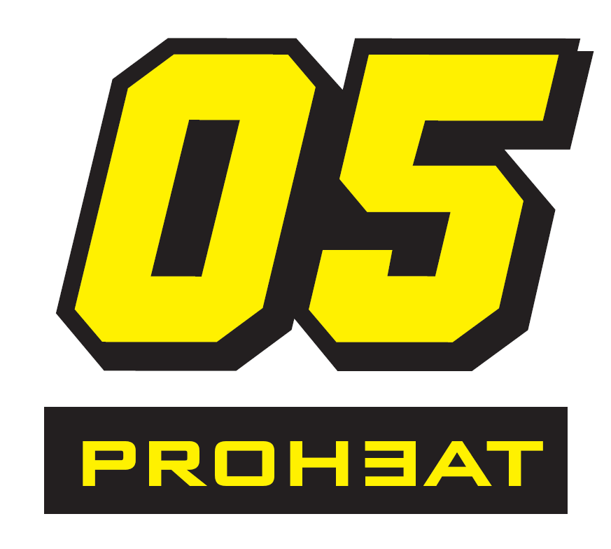 Musta-keltainen logo, jossa teksti 05 PROHEAT.